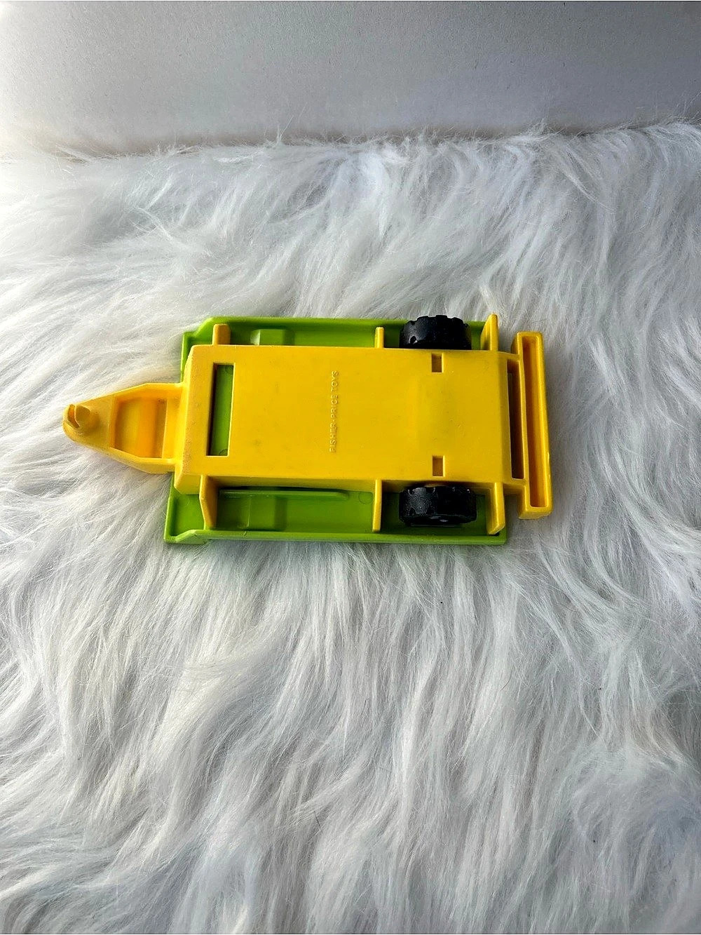 Fisher-Price Little People Flat-Bed Trailer Green & Yellow Toy